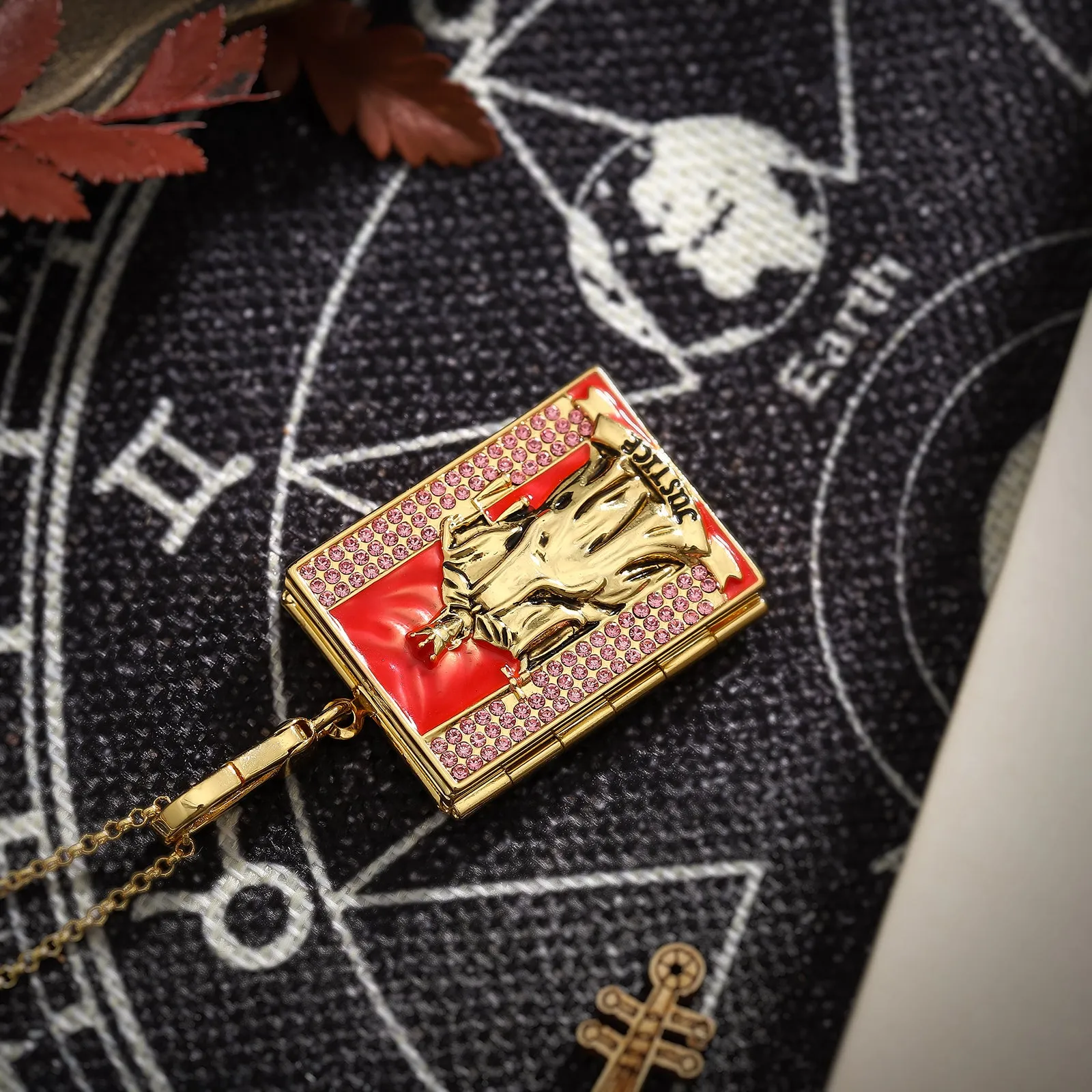 Tarot Locket Necklace-Justice sold by Selenichast product image thumbnail 3