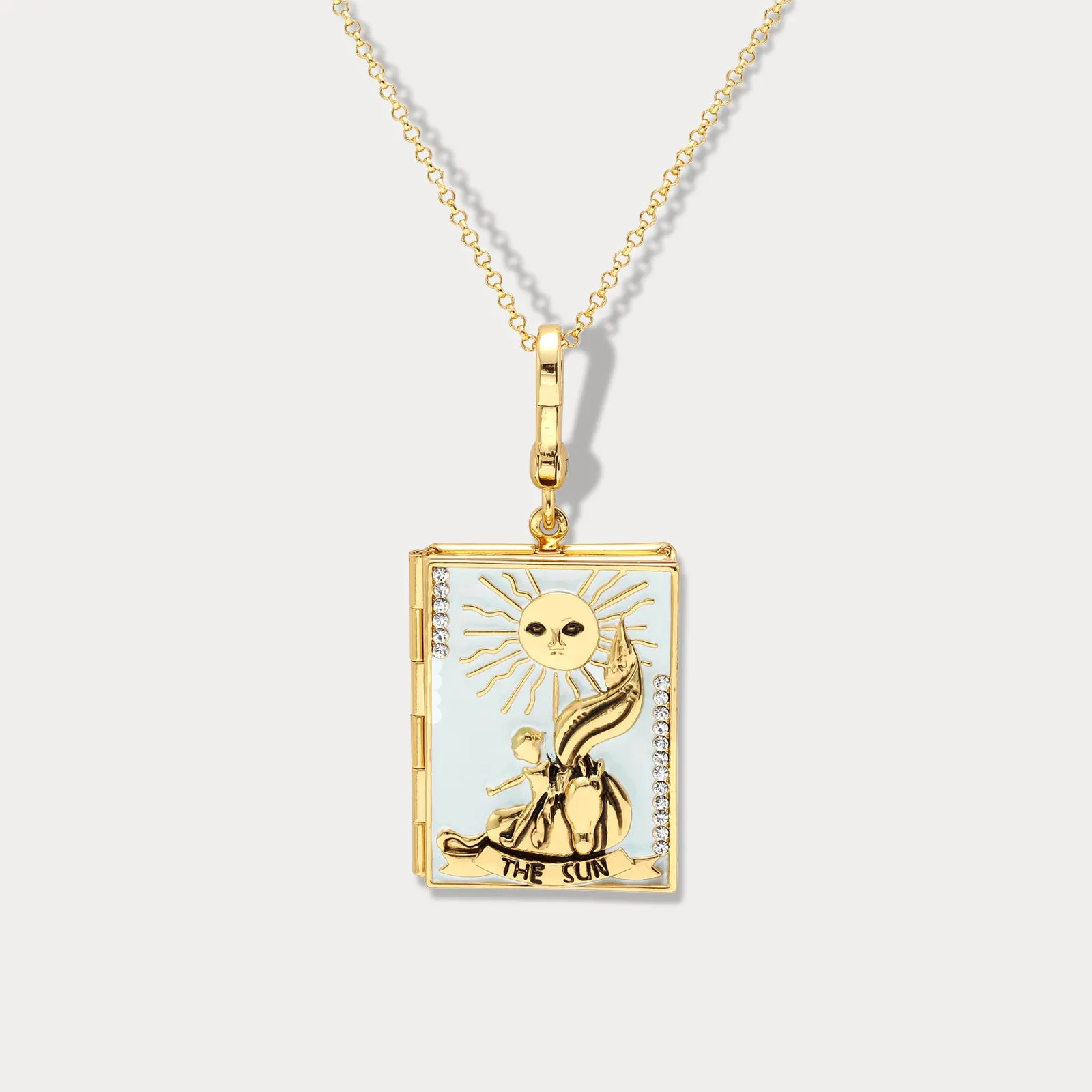 Tarot Locket Necklace-The Sun sold by Selenichast product image thumbnail 4