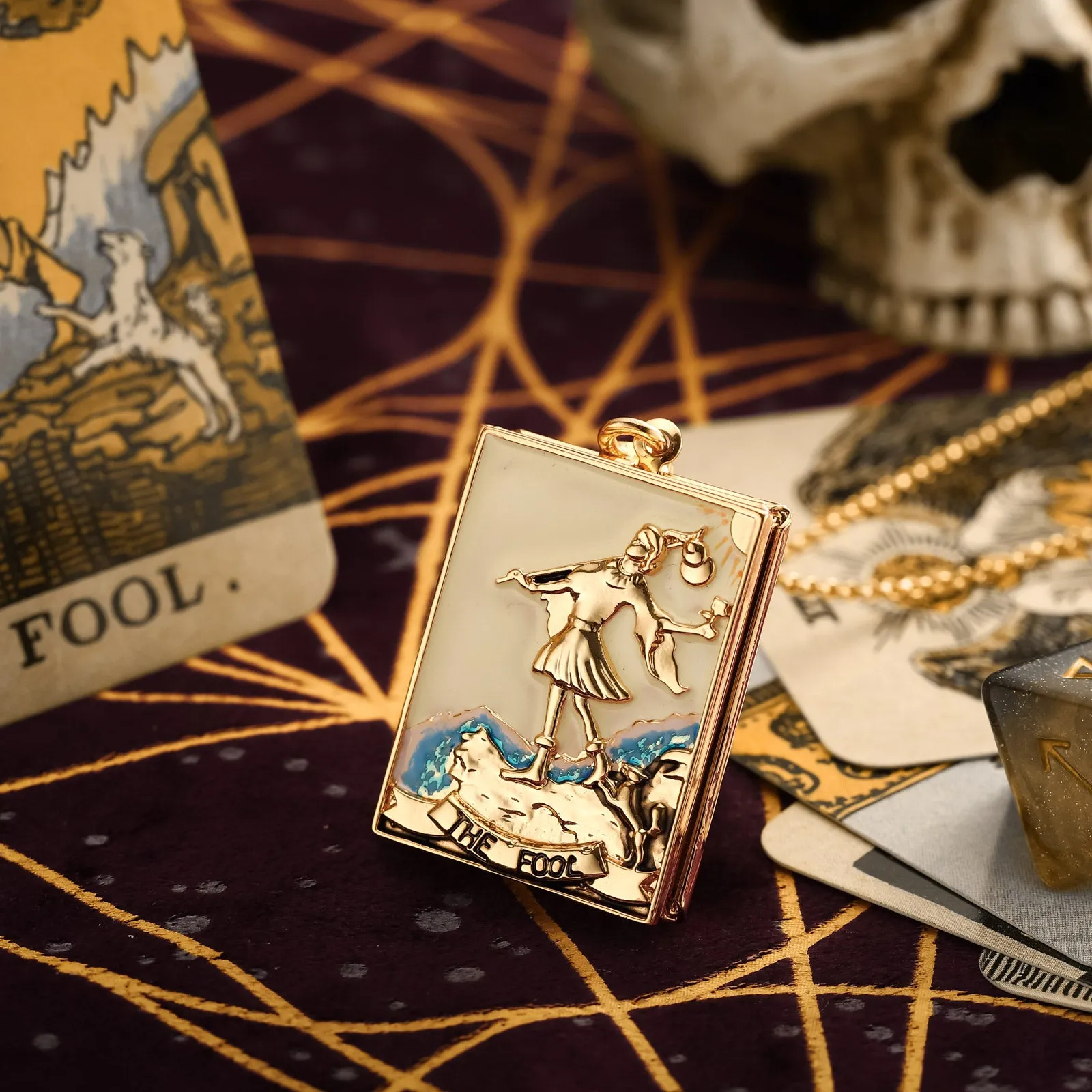 Tarot Locket Necklace-The Fool sold by Selenichast product image thumbnail 3