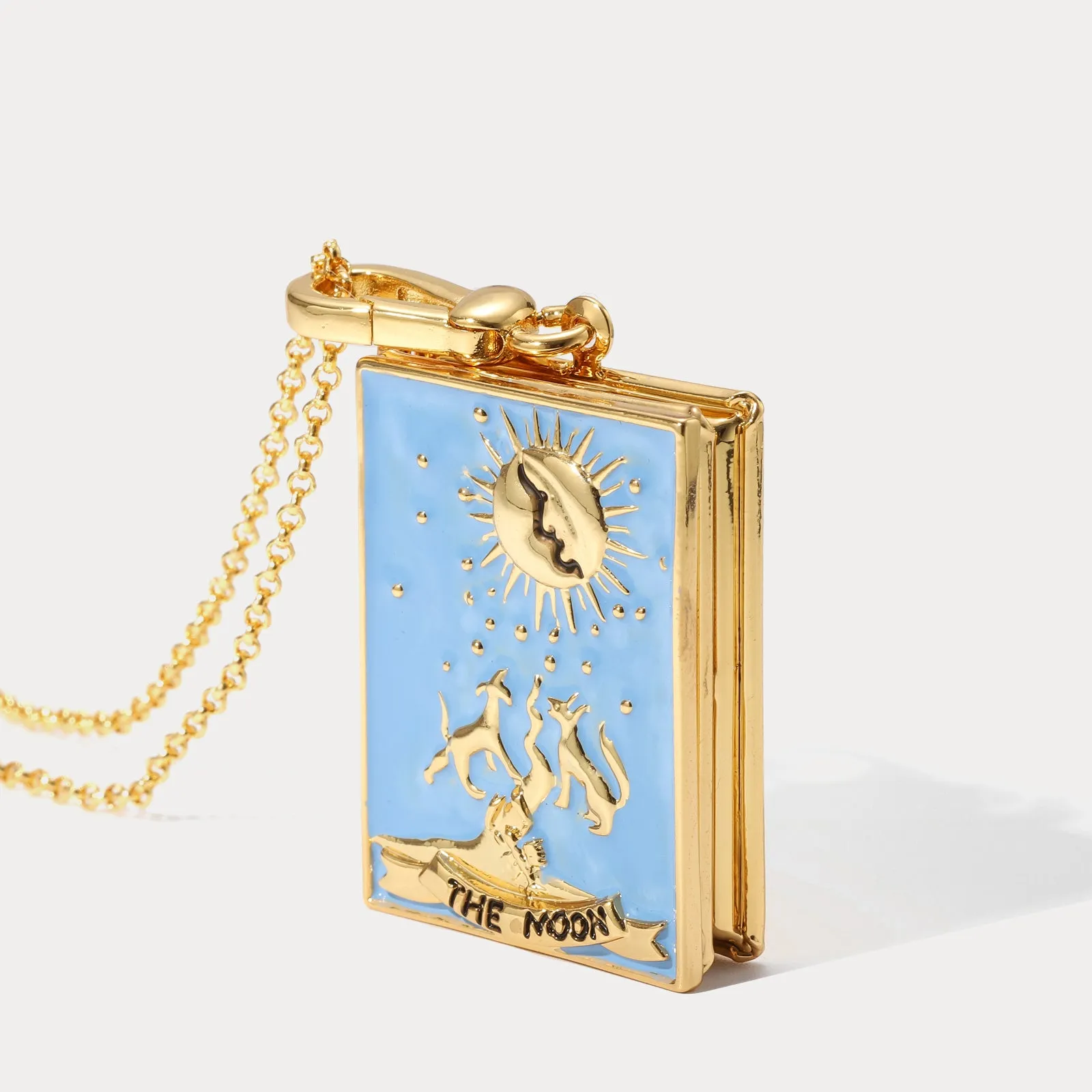 Tarot Locket Necklace-The Moon sold by Selenichast