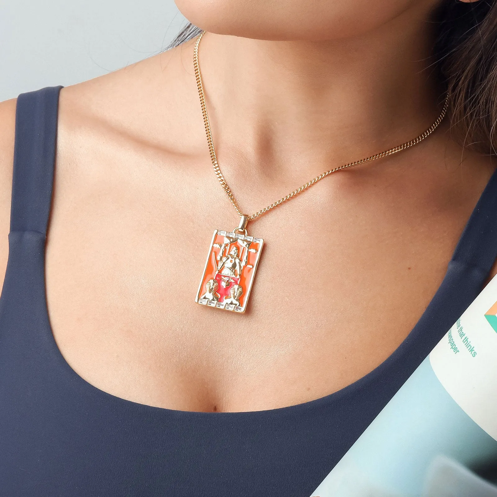 The Chariot Tarot Card Necklace sold by Selenichast product image thumbnail 2