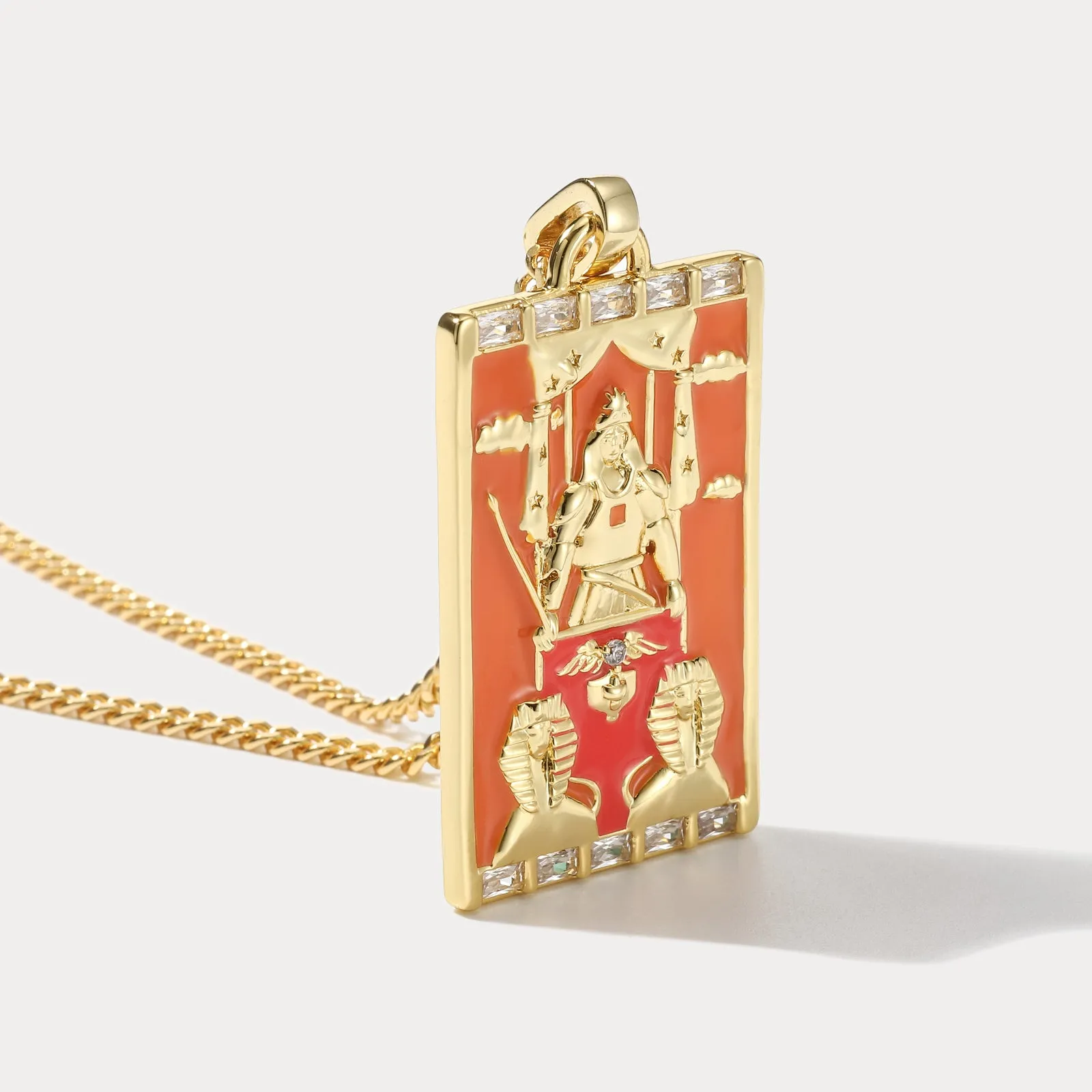 The Chariot Tarot Card Necklace sold by Selenichast product image thumbnail 4