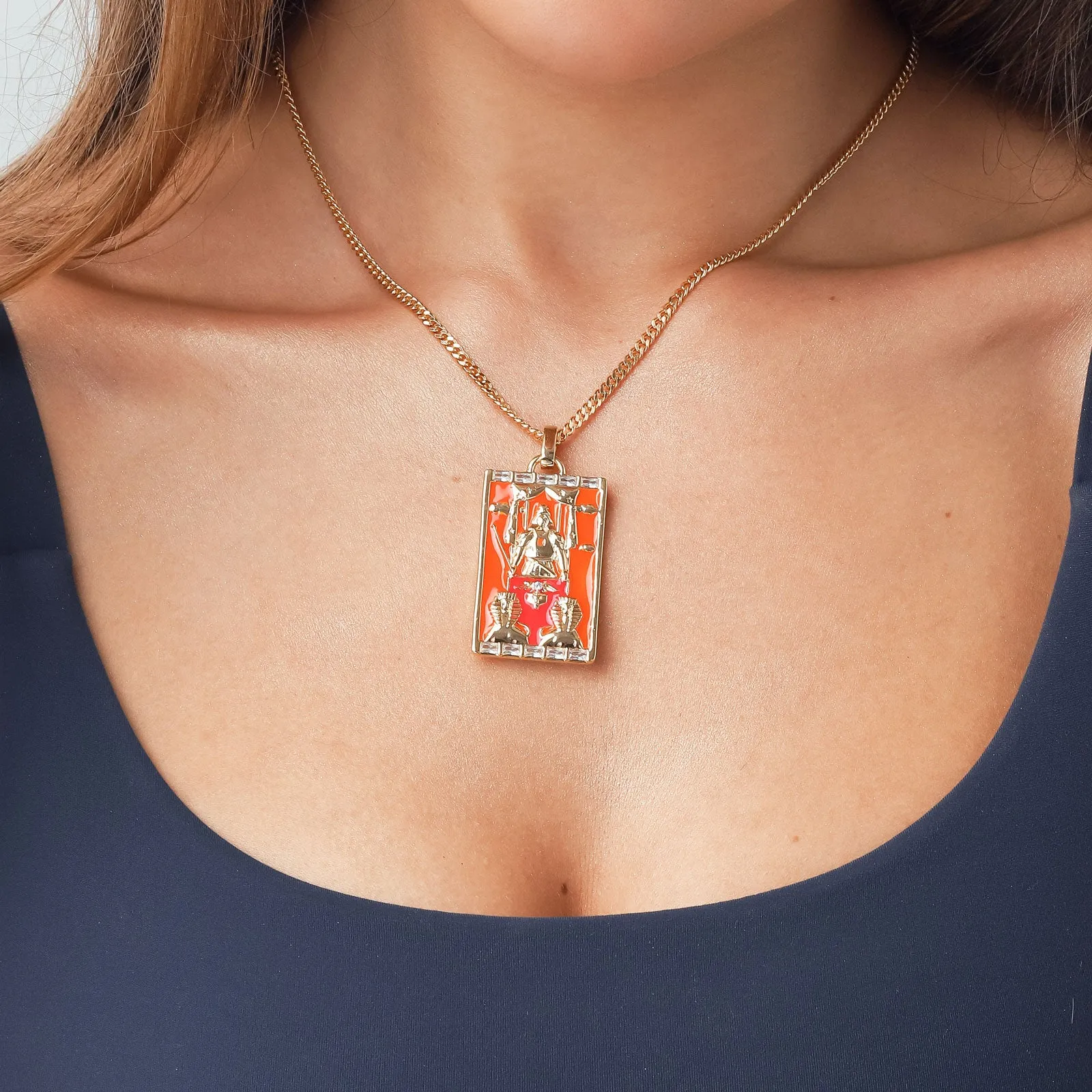 The Chariot Tarot Card Necklace sold by Selenichast product image thumbnail 3
