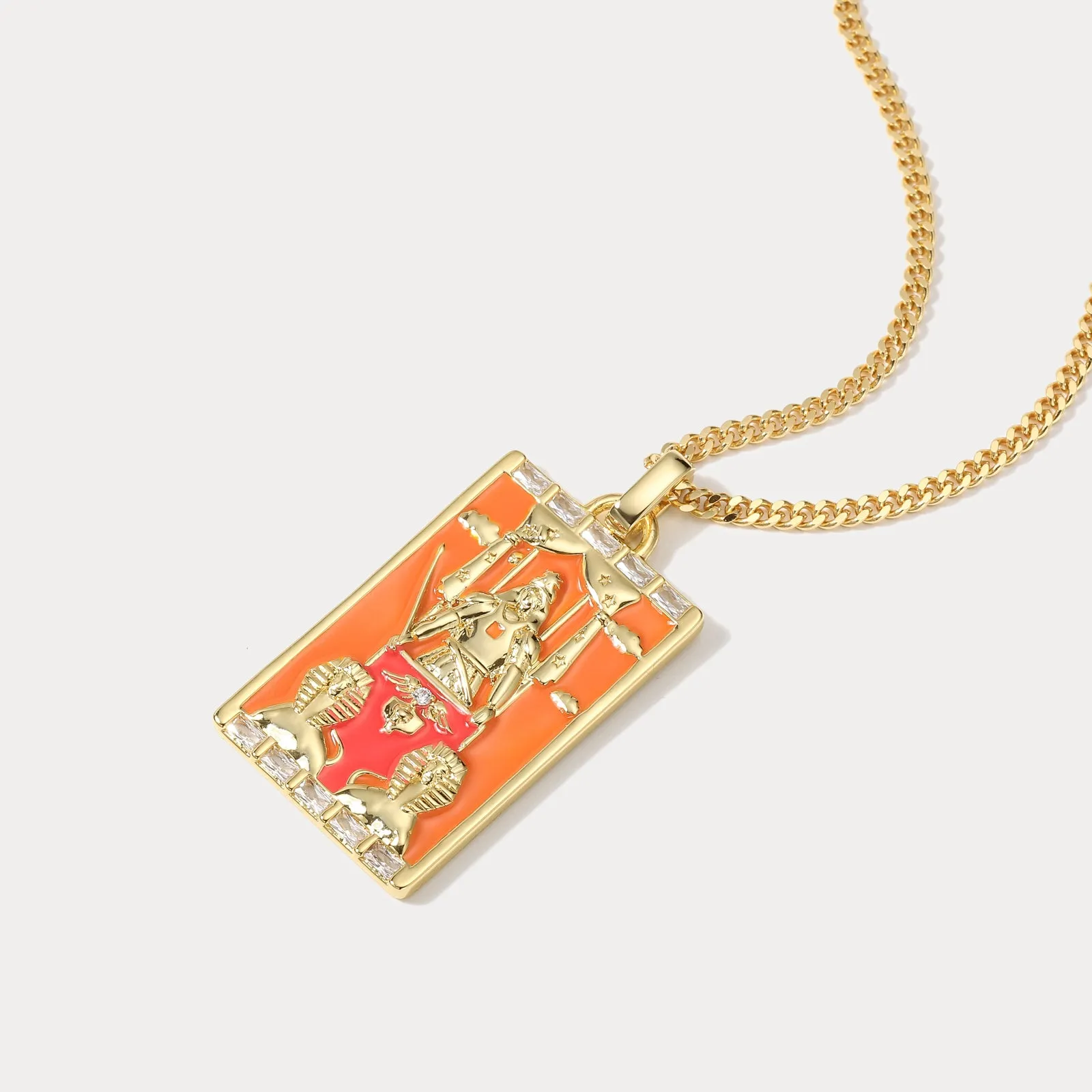 The Chariot Tarot Card Necklace sold by Selenichast product image thumbnail 5