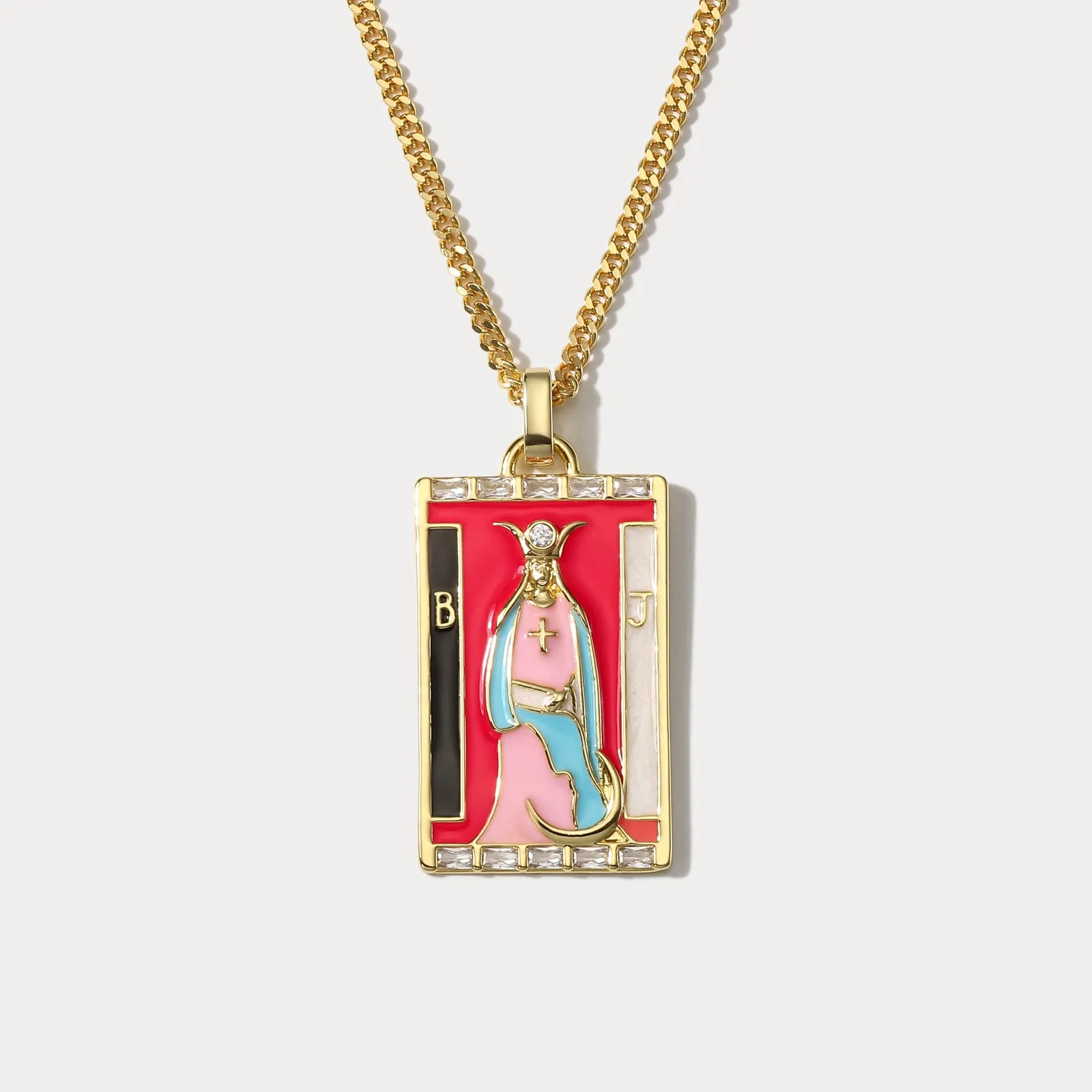The High Priestess Tarot Card Necklace sold by Selenichast