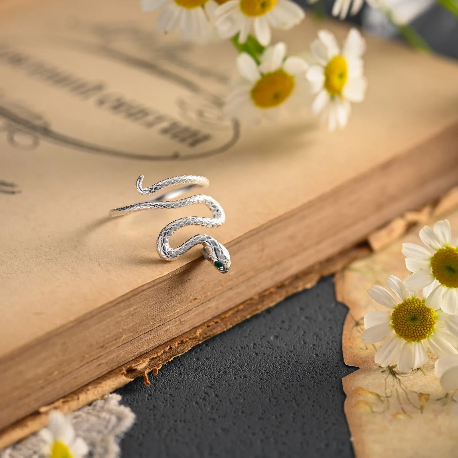 Sterling Silver Snake Ring sold by Selenichast product image thumbnail 2