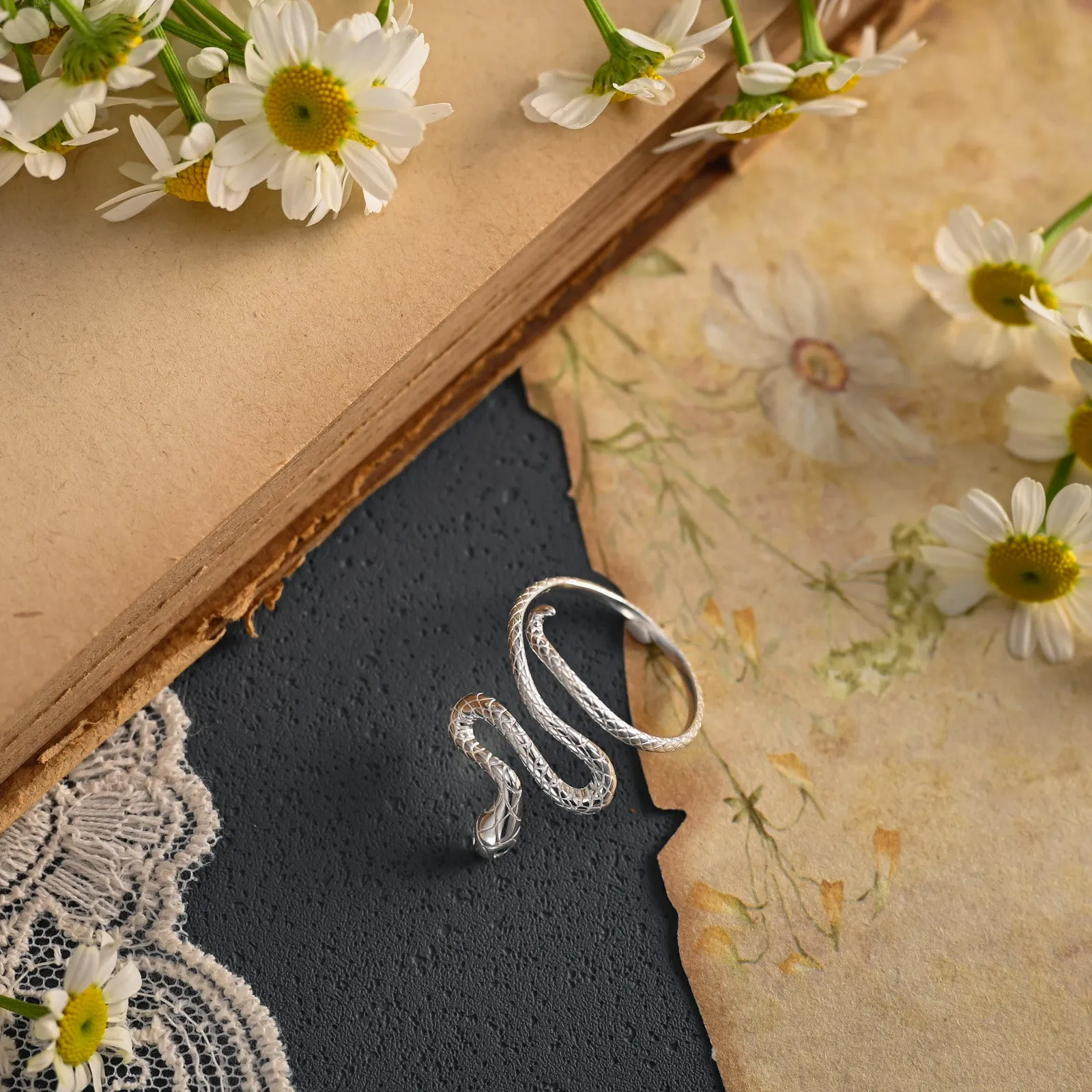 Sterling Silver Snake Ring sold by Selenichast product image thumbnail 3