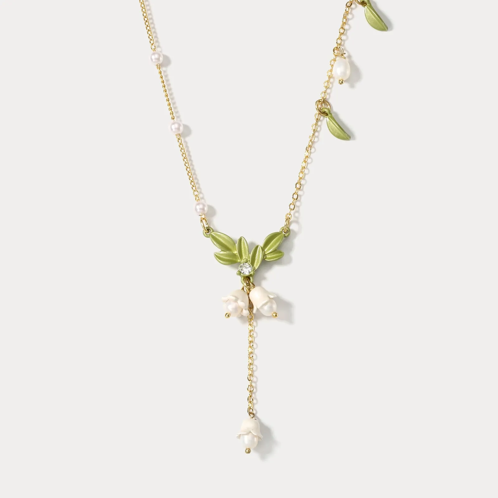 Lily Of The Valley Y-Necklace sold by Selenichast
