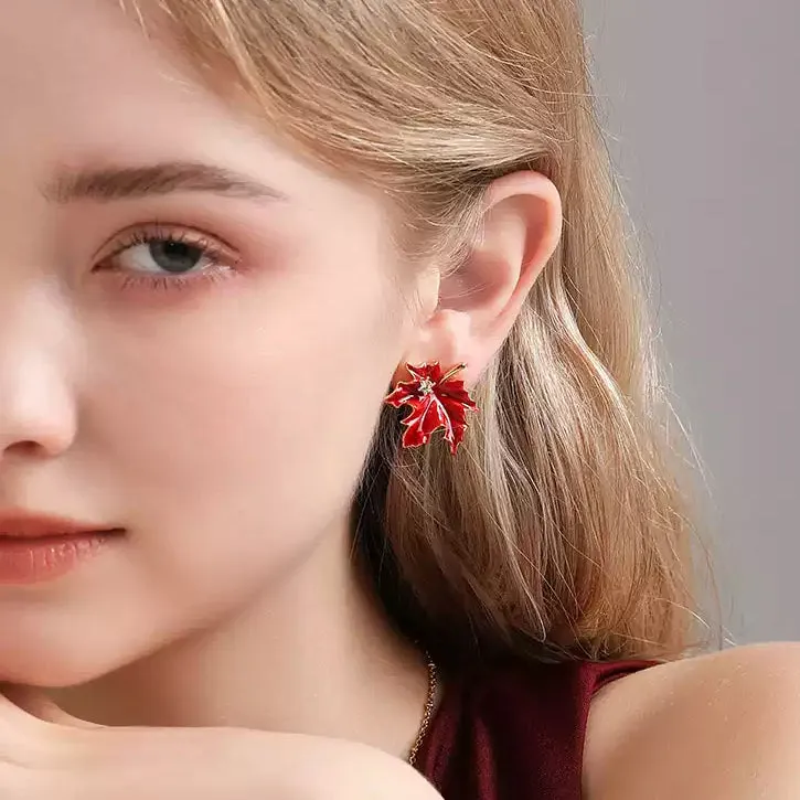 Orange Maple Leaf Earrings sold by Selenichast product image thumbnail 2