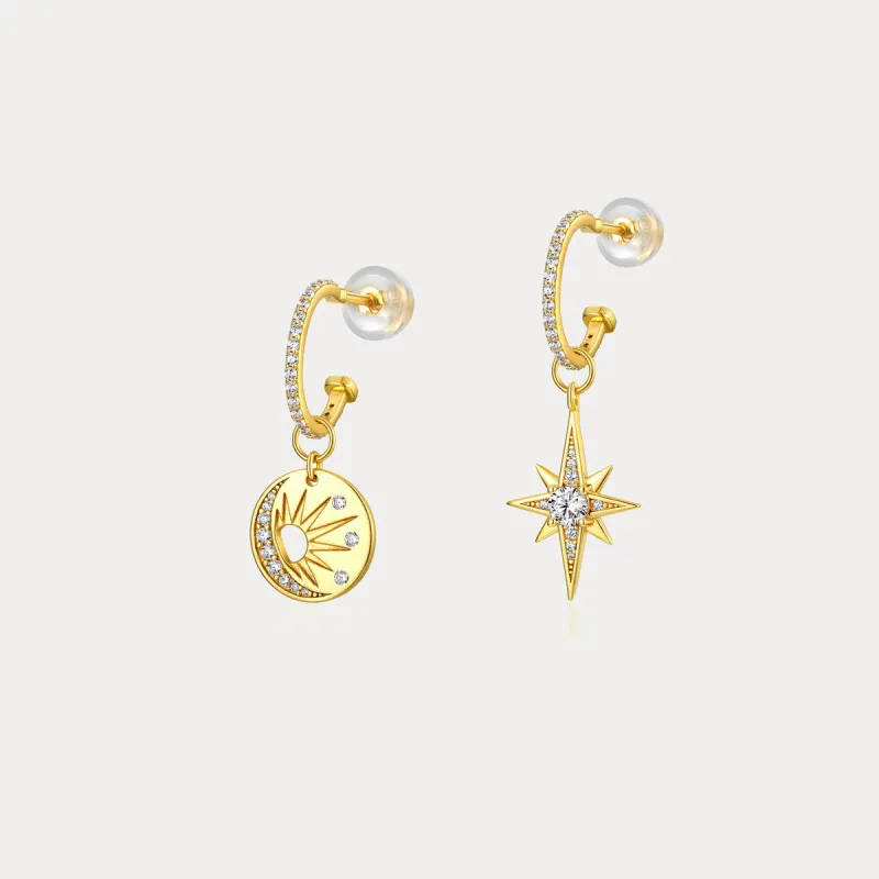 Sun and Star Earrings sold by Selenichast