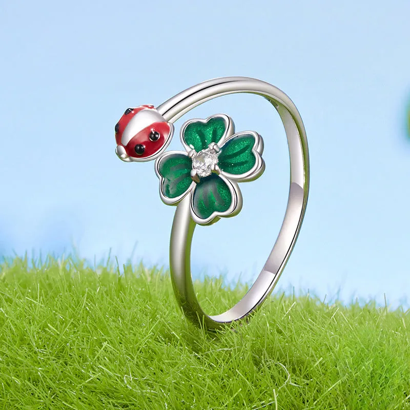Four Leaf Clover Ladybug Ring sold by Selenichast product image thumbnail 4