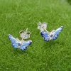 Blue Butterfly Earrings sold by Selenichast
