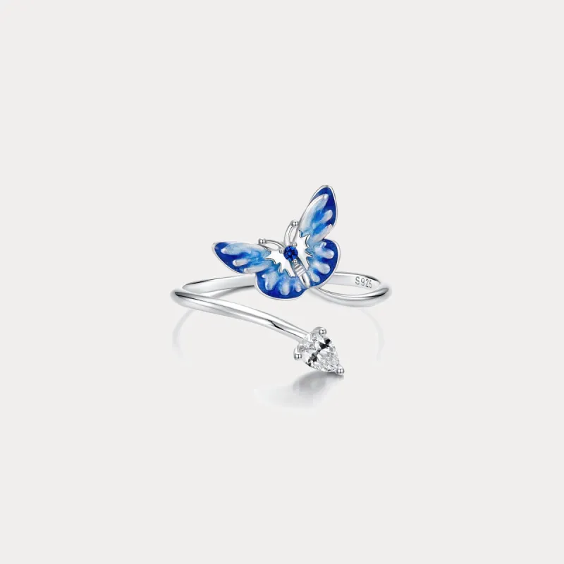 Blue Butterfly Ring sold by Selenichast