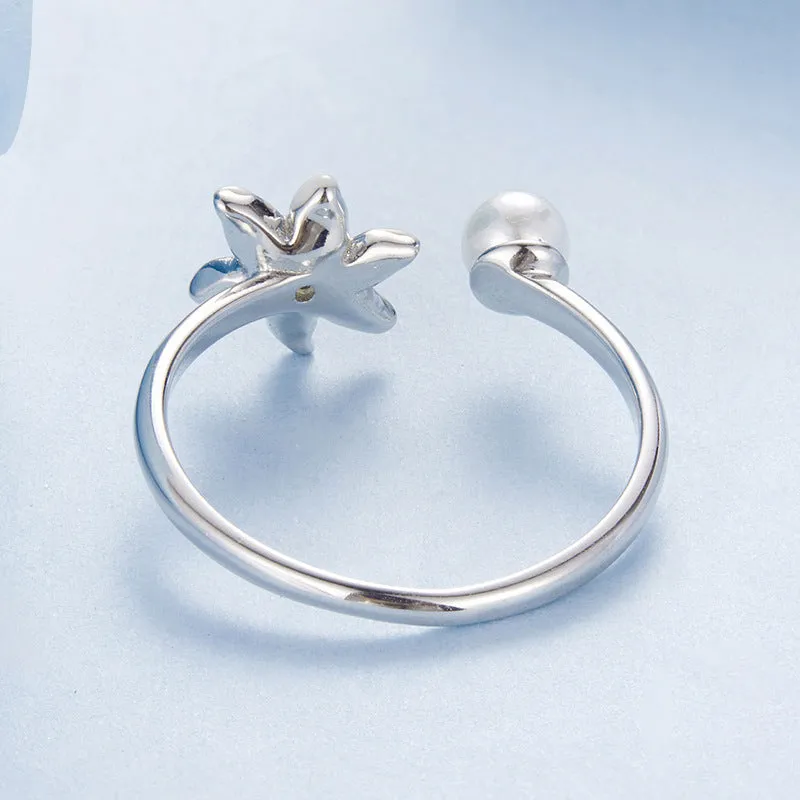 Flower and Pearl Ring sold by Selenichast product image thumbnail 5