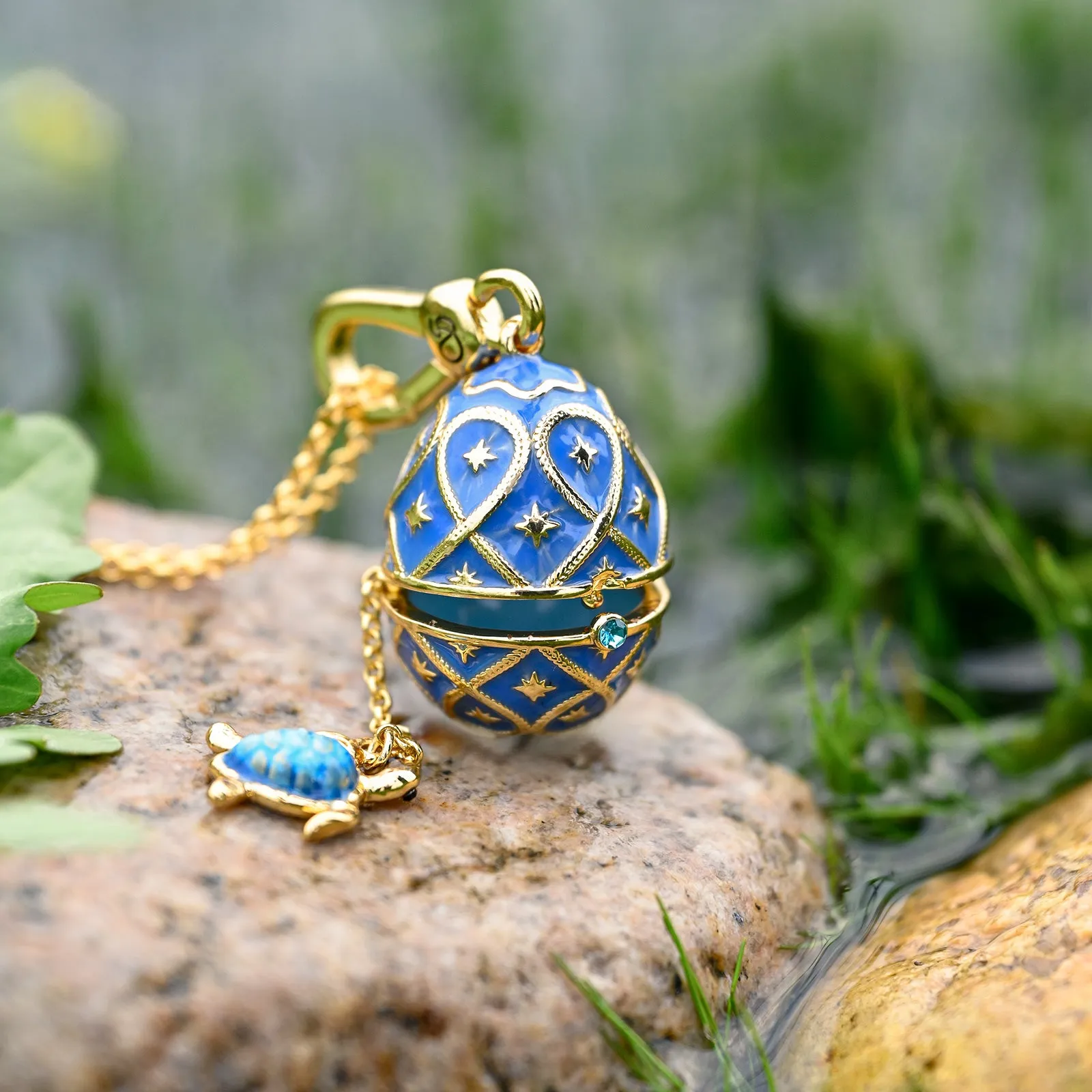 Turtle Egg Locket Necklace sold by Selenichast product image thumbnail 3