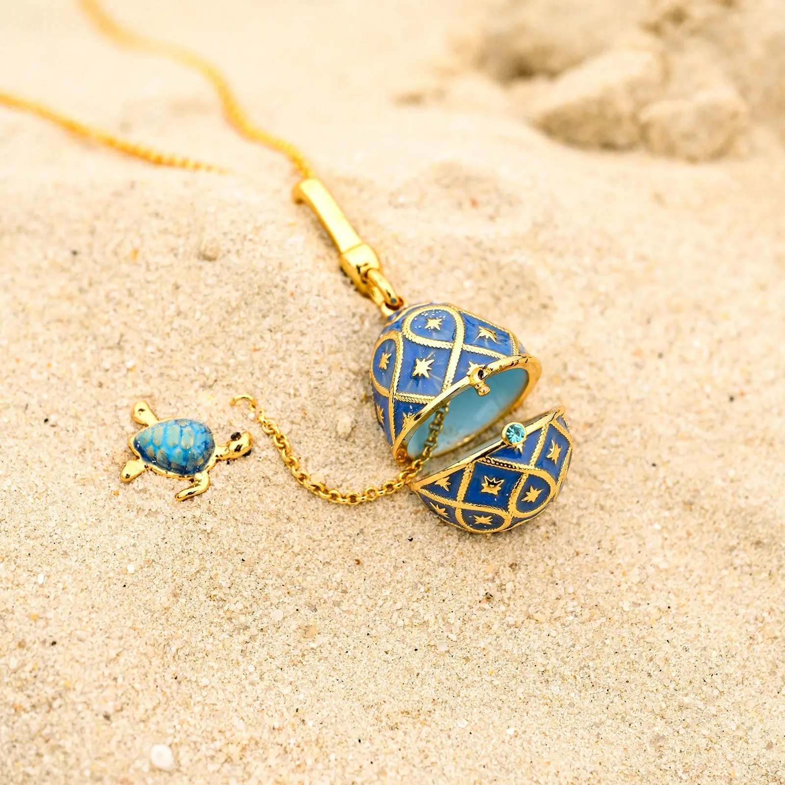 Turtle Egg Locket Necklace sold by Selenichast product image thumbnail 2