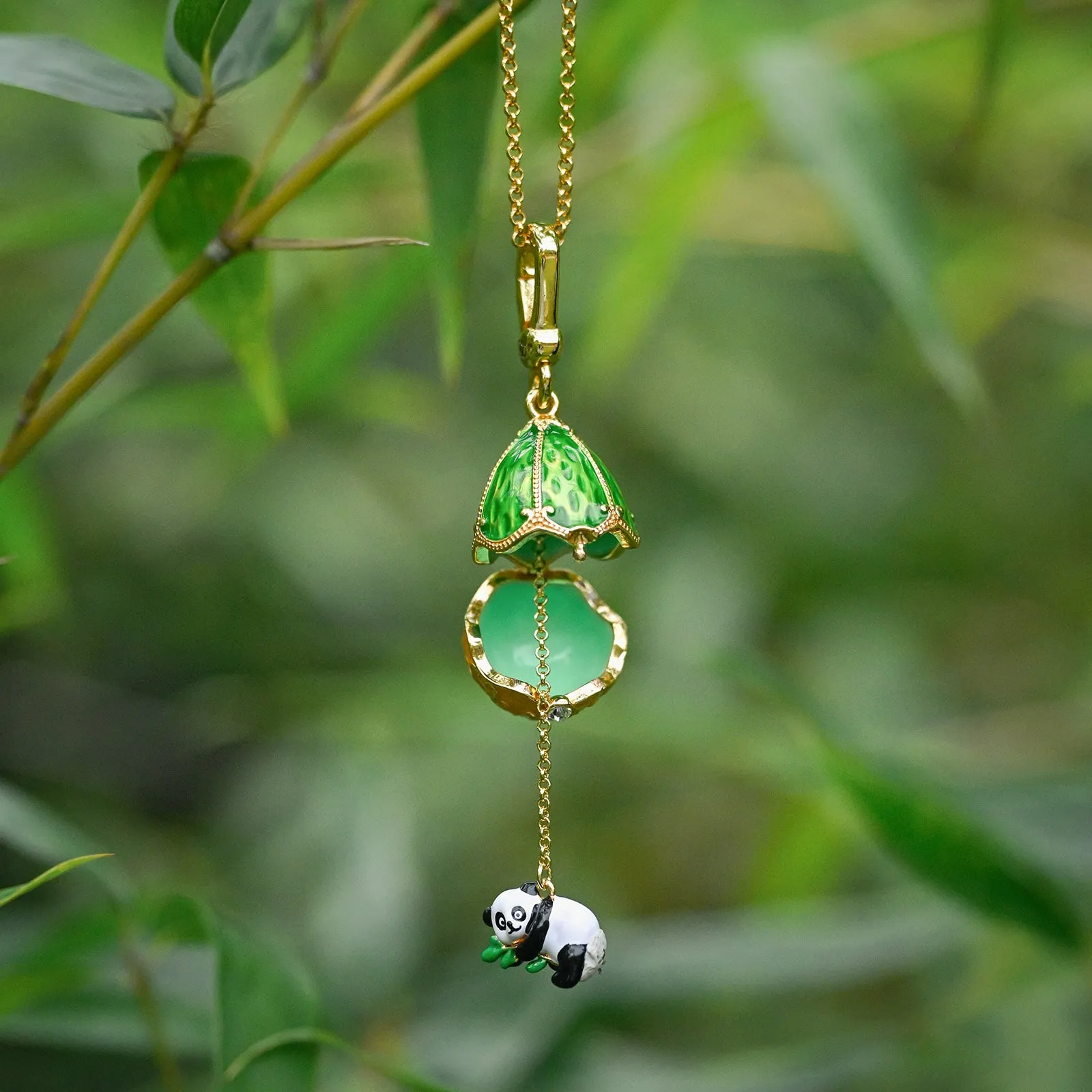 Panda Egg Locket Necklace sold by Selenichast product image thumbnail 3