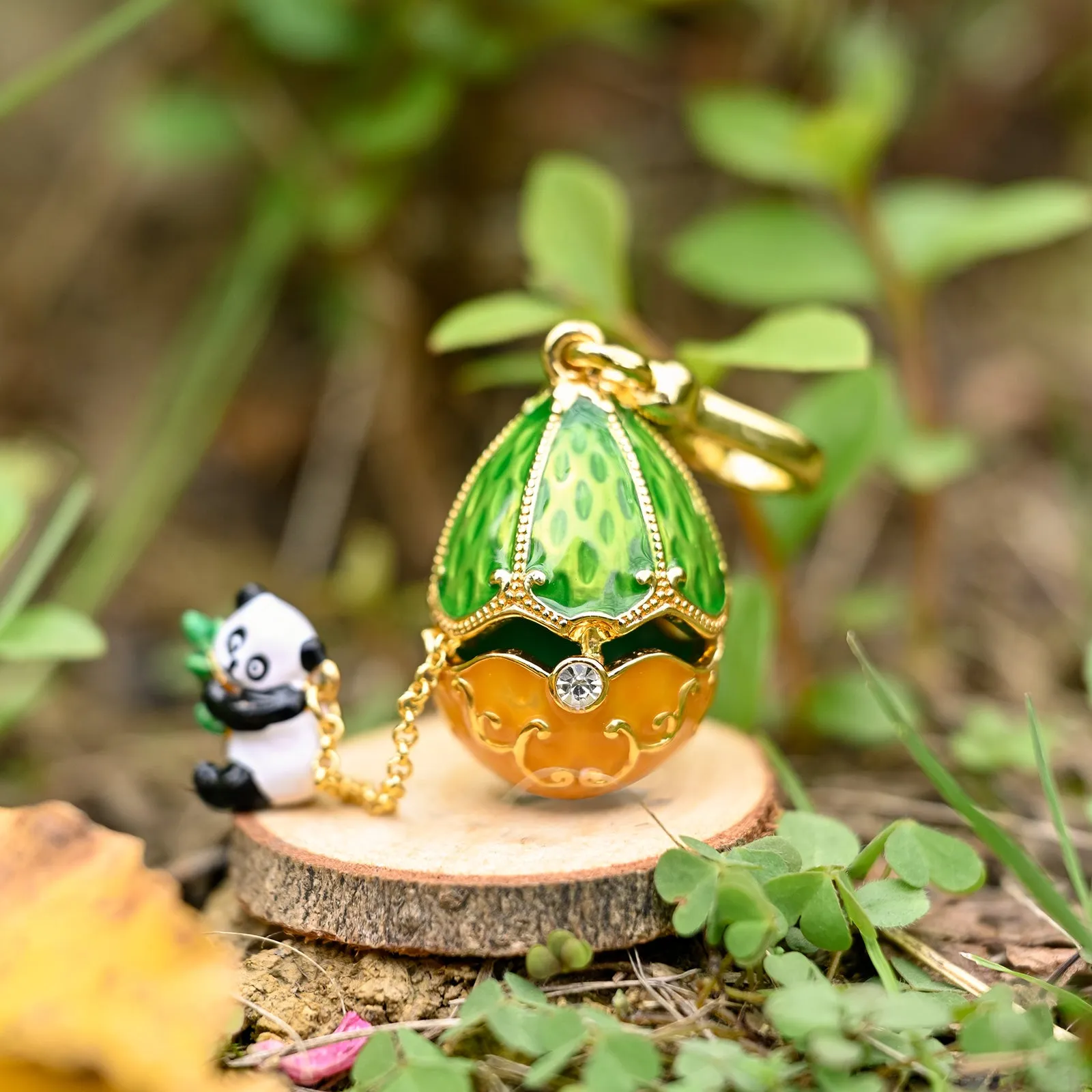 Panda Egg Locket Necklace sold by Selenichast product image thumbnail 2