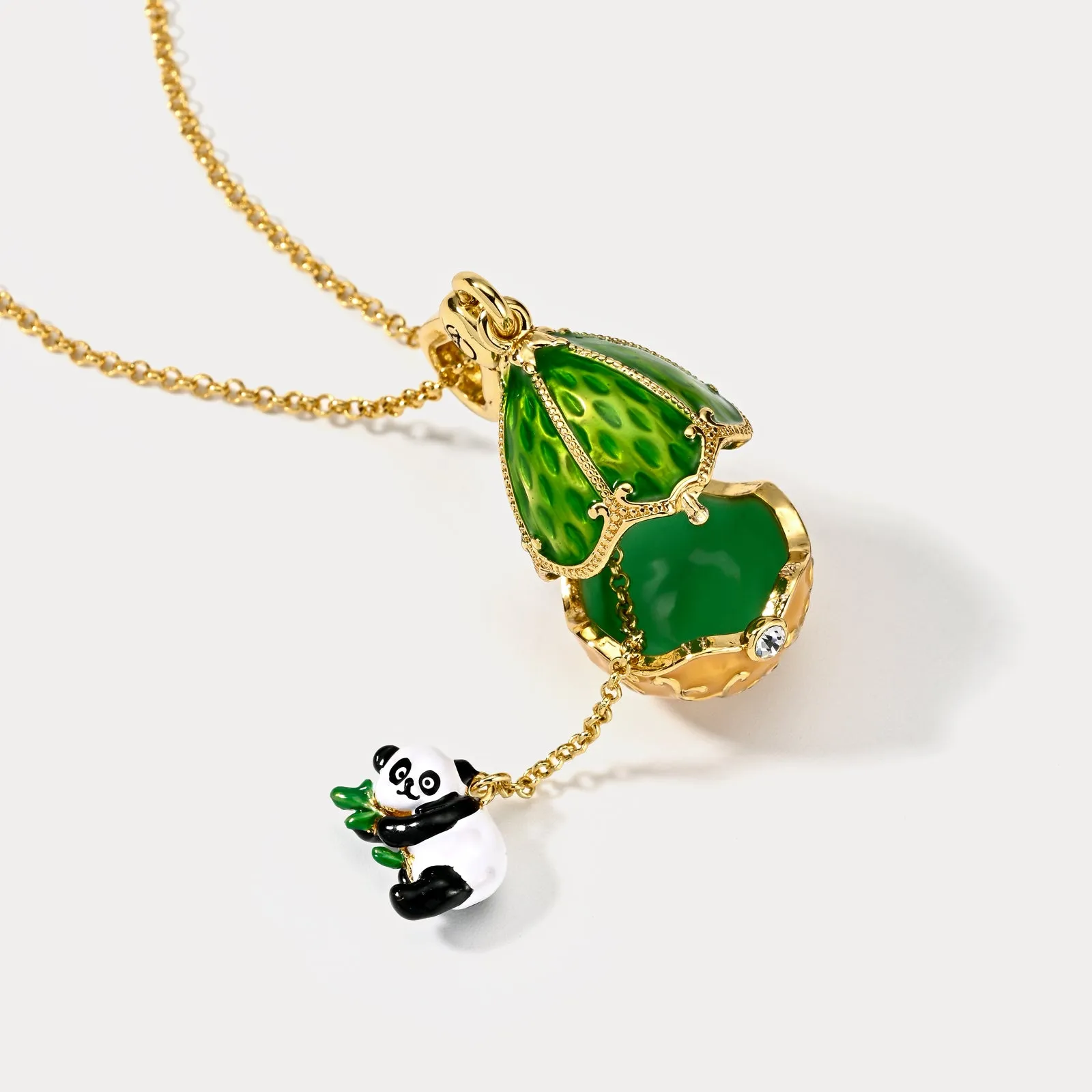 Panda Egg Locket Necklace sold by Selenichast
