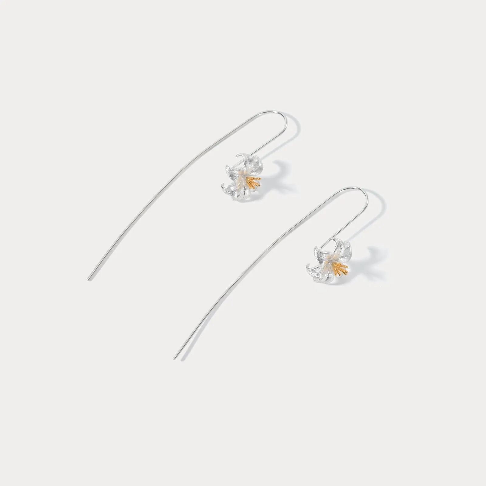 Silver Lily Earrings sold by Selenichast product image thumbnail 4
