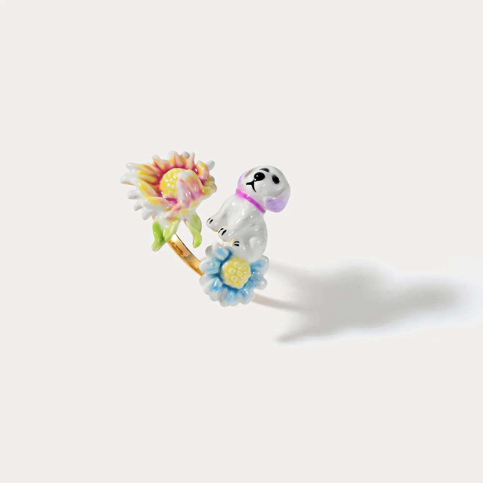 Dog Double Flower Ring sold by Selenichast product image thumbnail 4