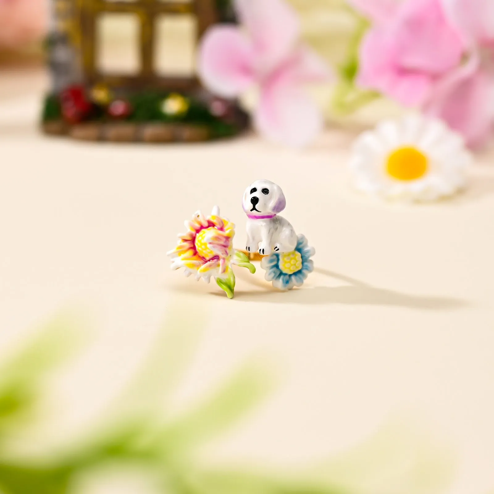 Dog Double Flower Ring sold by Selenichast product image thumbnail 2
