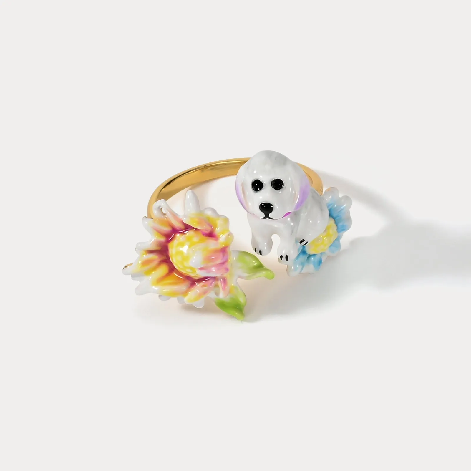 Dog Double Flower Ring sold by Selenichast