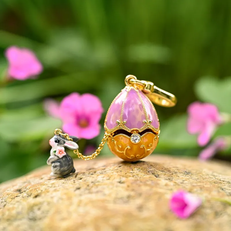 Rabbit Easter Egg Locket Necklace sold by Selenichast