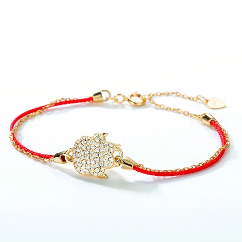 Tiger Zodiac Red String Bracelet sold by Selenichast product image thumbnail 2