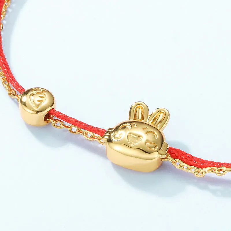 Rabbit Zodiac Red String Bracelet sold by Selenichast product image thumbnail 4