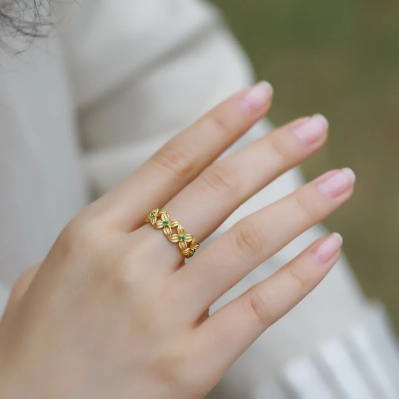 Four Leaf Clover Petal Ring sold by Selenichast product image thumbnail 2