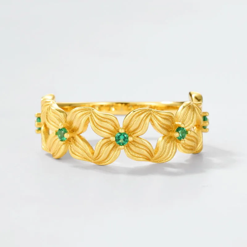 Four Leaf Clover Petal Ring sold by Selenichast product image thumbnail 3