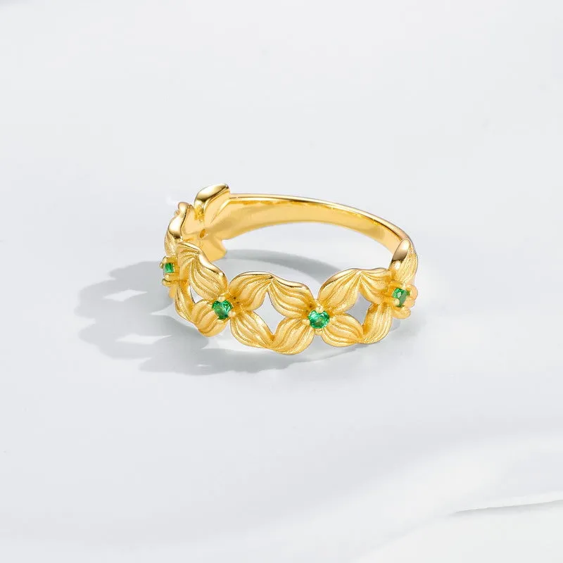 Four Leaf Clover Petal Ring sold by Selenichast product image thumbnail 4