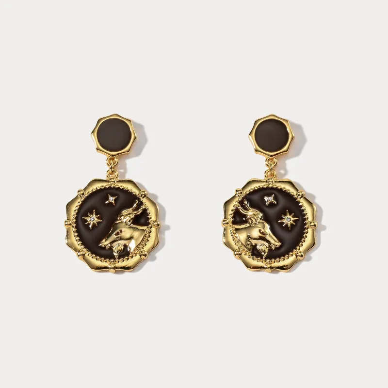 Capricorn Enamel Earrings sold by Selenichast