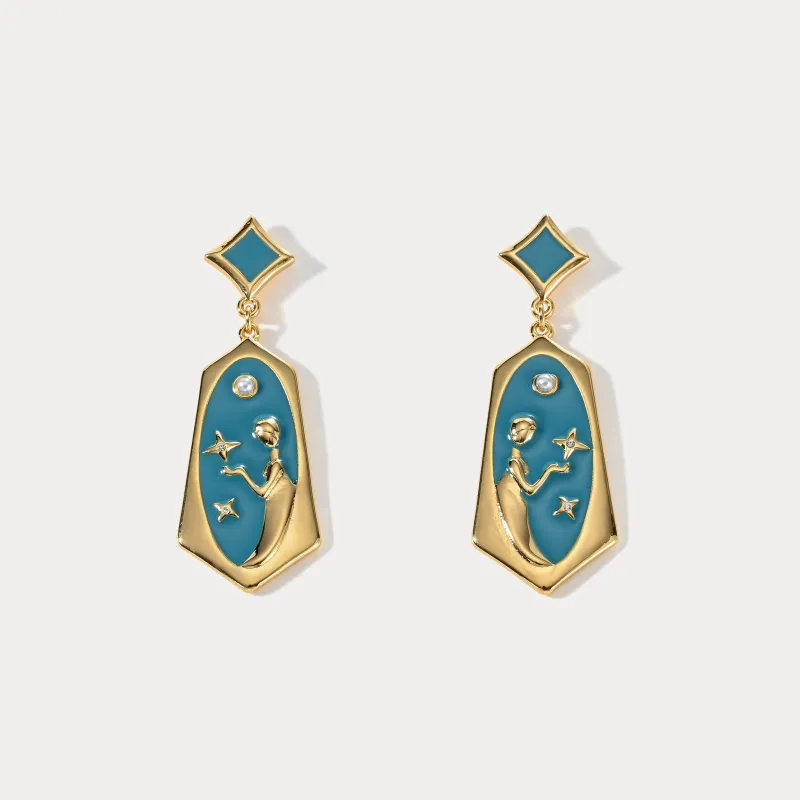 Virgo Enamel Earrings sold by Selenichast