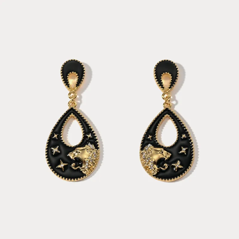 Leo Enamel Earrings sold by Selenichast