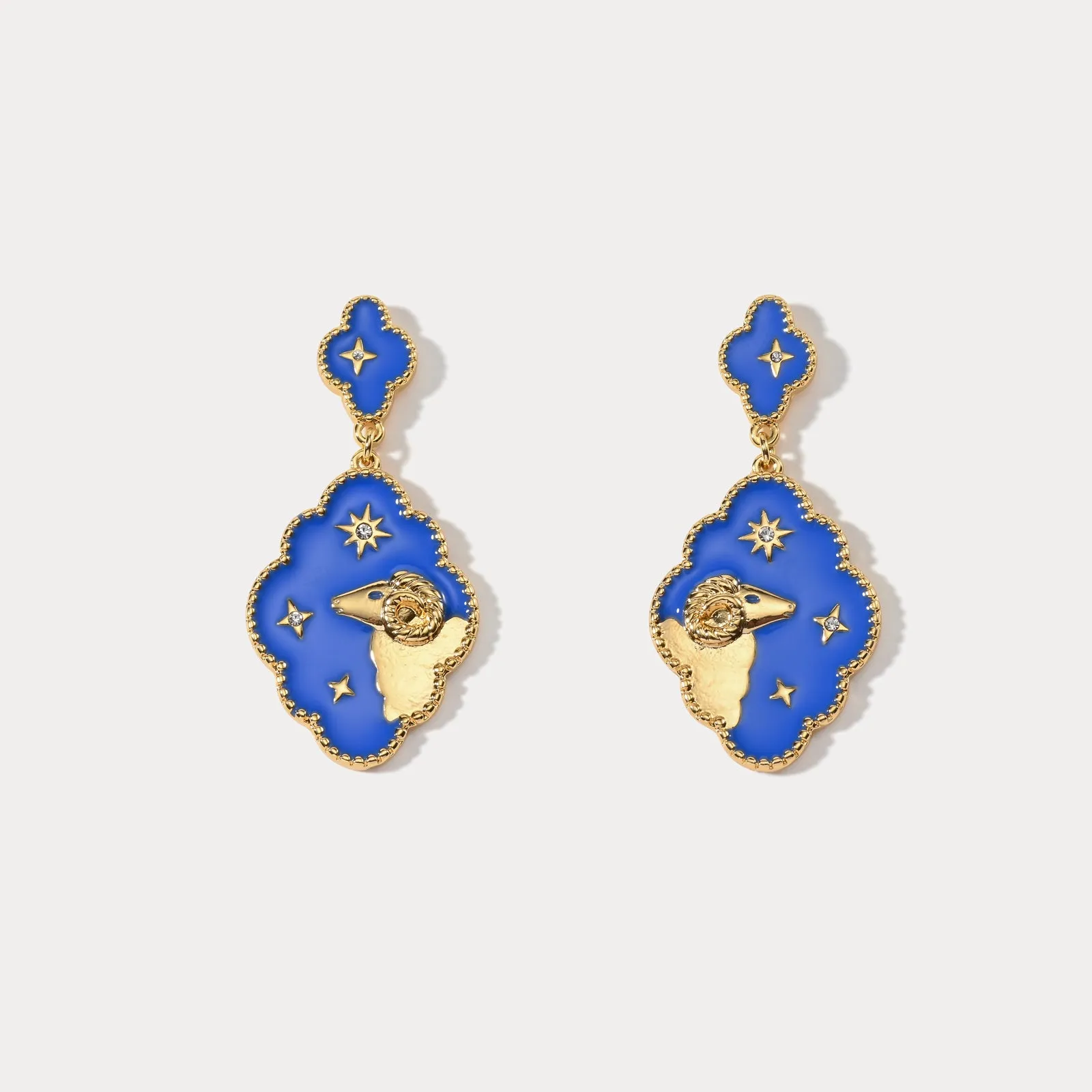 Aries Enamel Earrings sold by Selenichast
