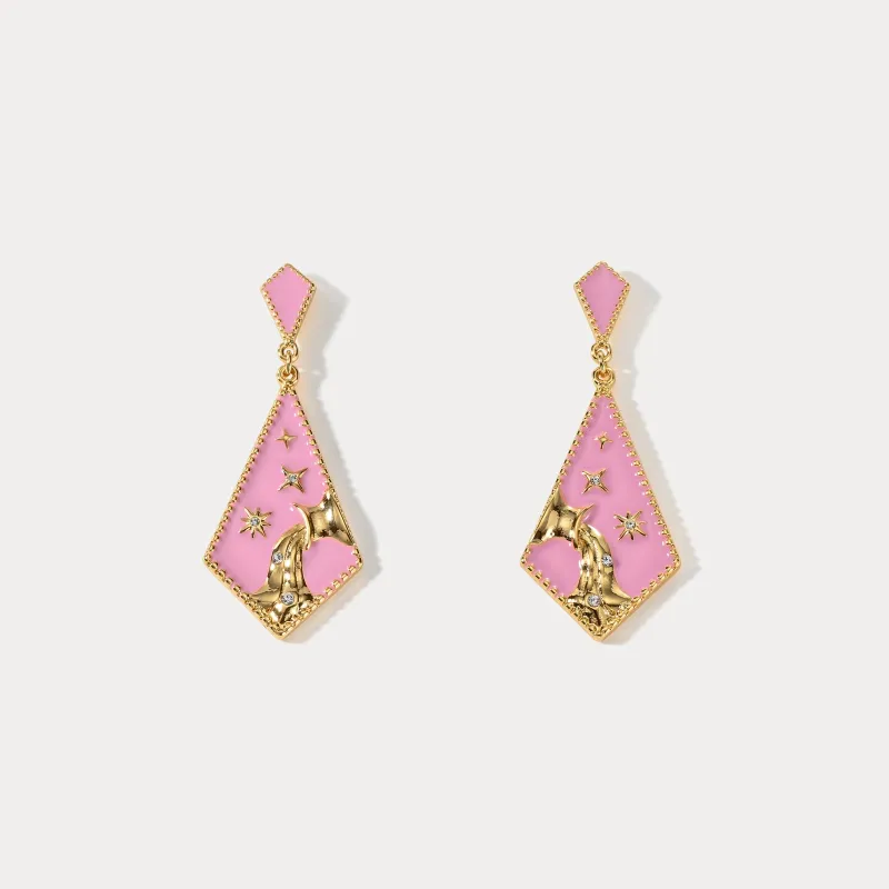 Aquarius Enamel Earrings sold by Selenichast