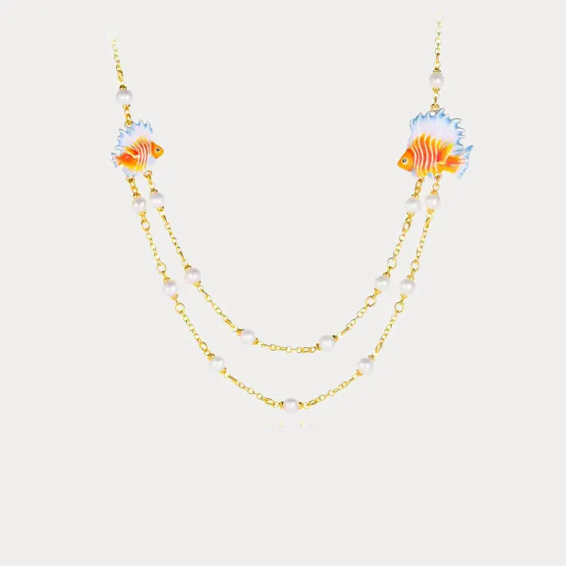 Fish Layered Necklace sold by Selenichast