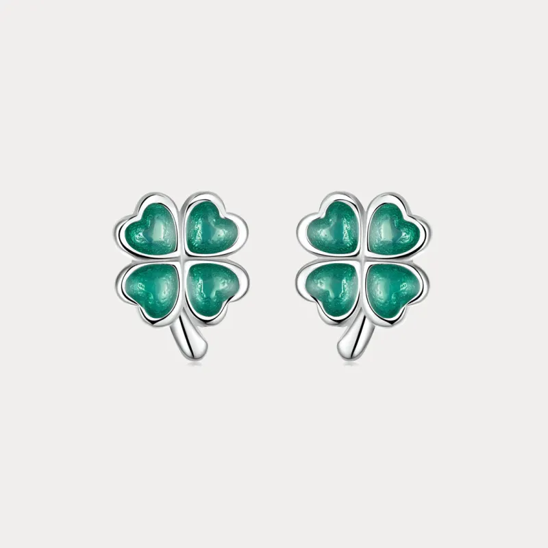 Four Leaf Clover Stud Earrings sold by Selenichast