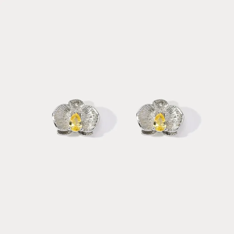 Silver Phalaenopsis Earrings sold by Selenichast