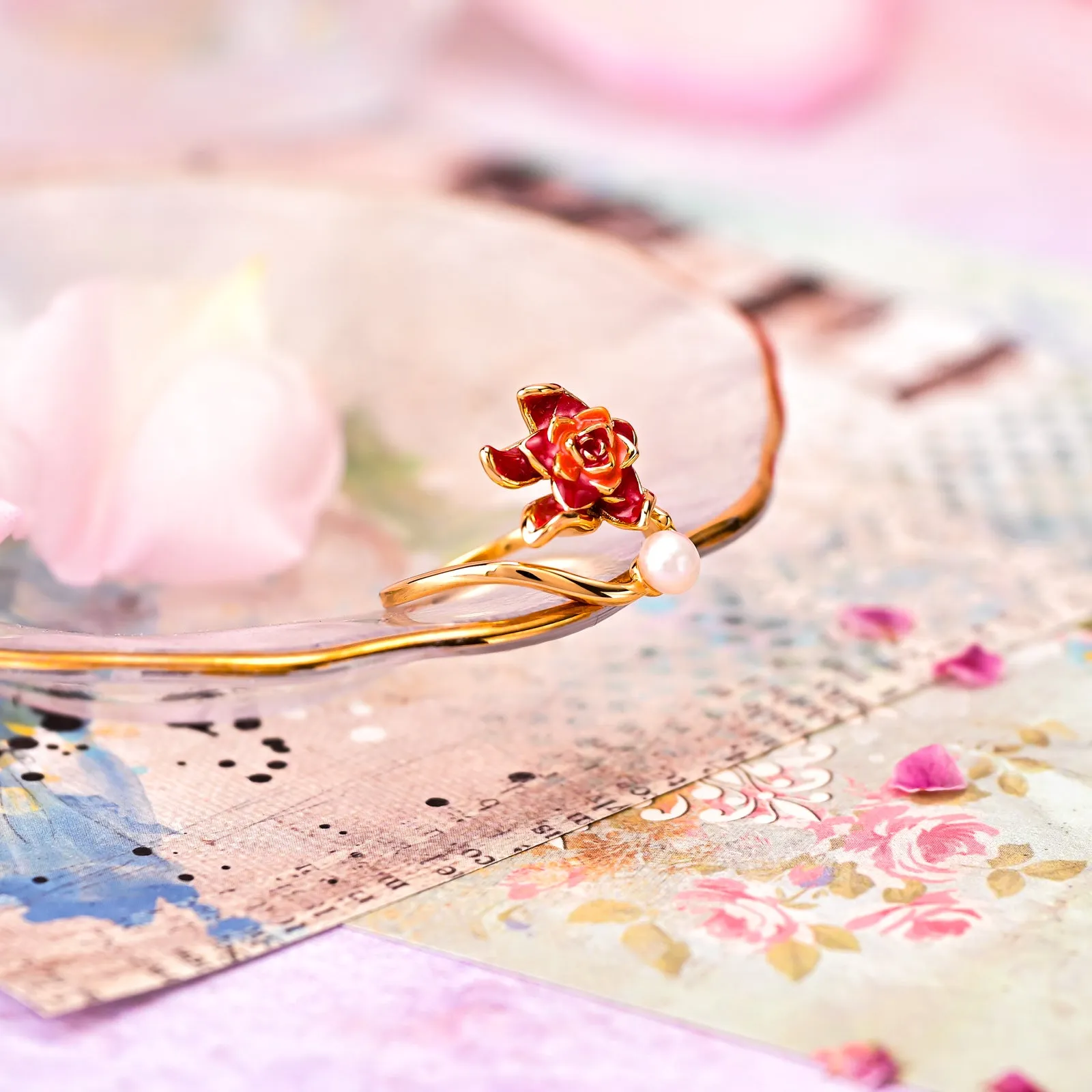 Rose Oil Painting Ring sold by Selenichast product image thumbnail 2