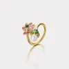Flower Pearl Oil Painting Ring sold by Selenichast