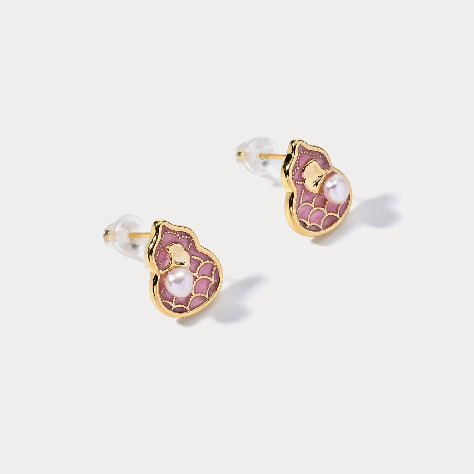 Pink Gourd Earrings sold by Selenichast product image thumbnail 4