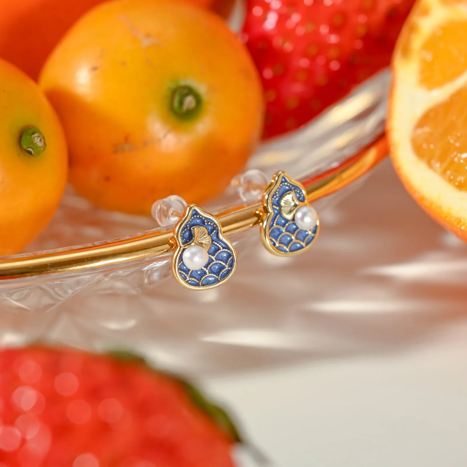 Blue Gourd Earrings sold by Selenichast product image thumbnail 2