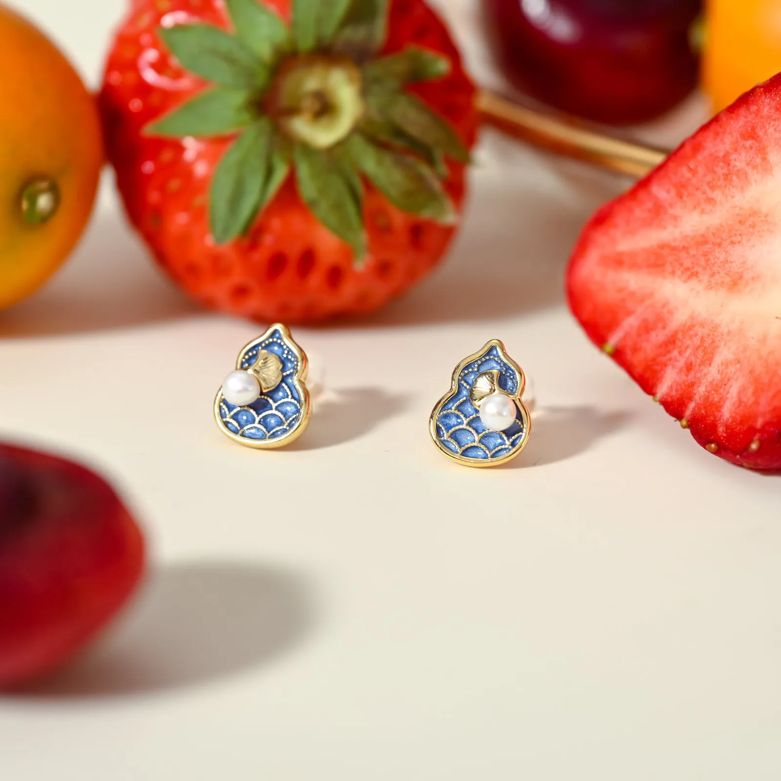 Blue Gourd Earrings sold by Selenichast product image thumbnail 3