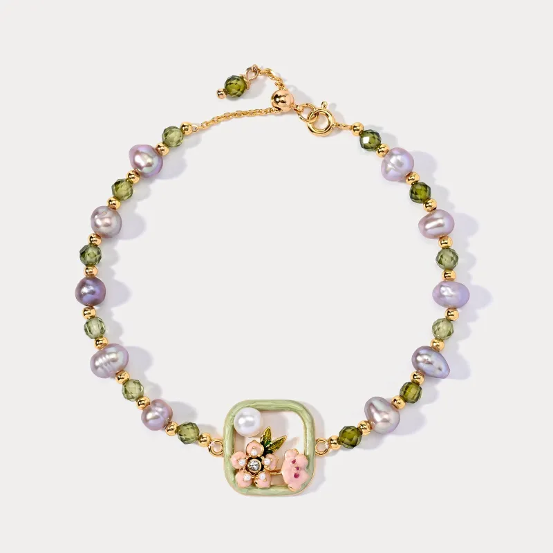 Oil Painting Baroque Pearl Bracelet sold by Selenichast
