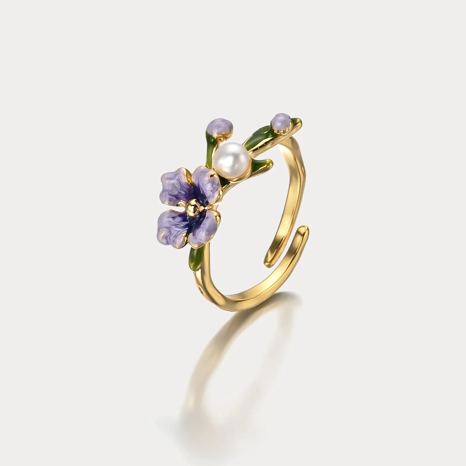 Oil Painting Purple Flower Ring sold by Selenichast product image thumbnail 4