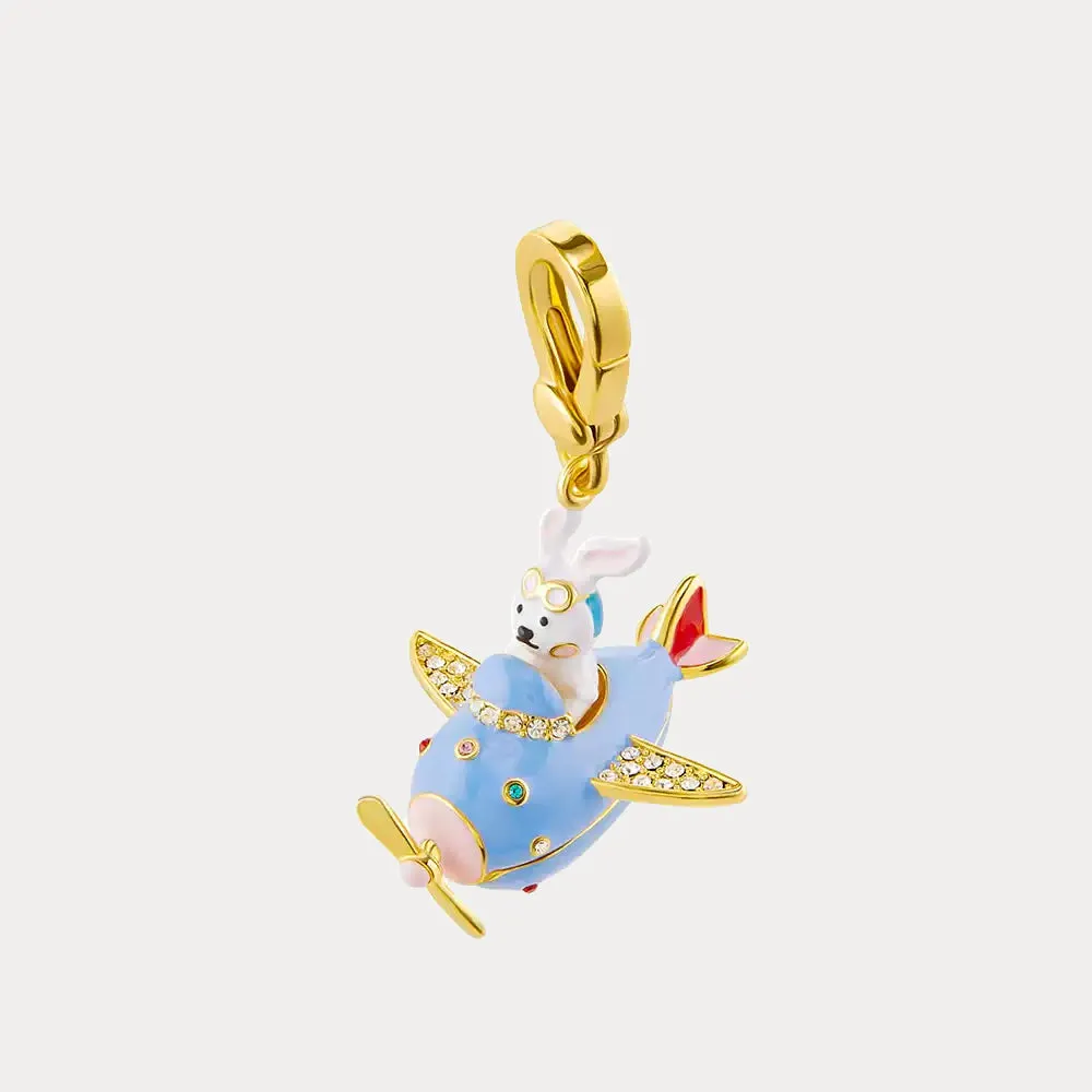 Pilot Rabbit Pendant Necklace sold by Selenichast product image thumbnail 2