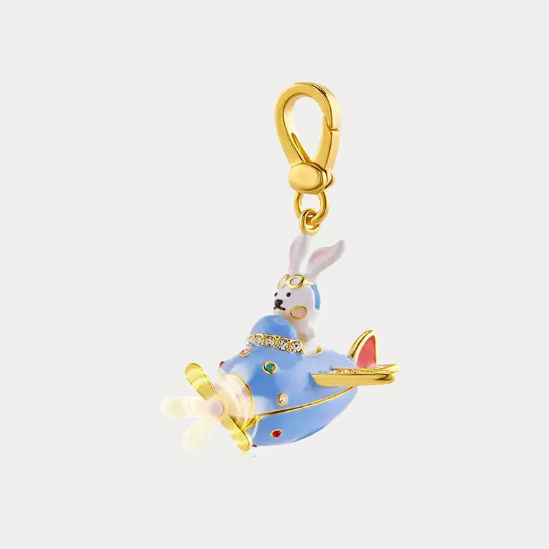 Pilot Rabbit Pendant Necklace sold by Selenichast product image thumbnail 3